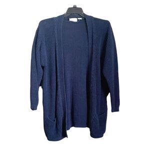 Classic Expressions Knit Cardigan Size 18W Dark Blue
